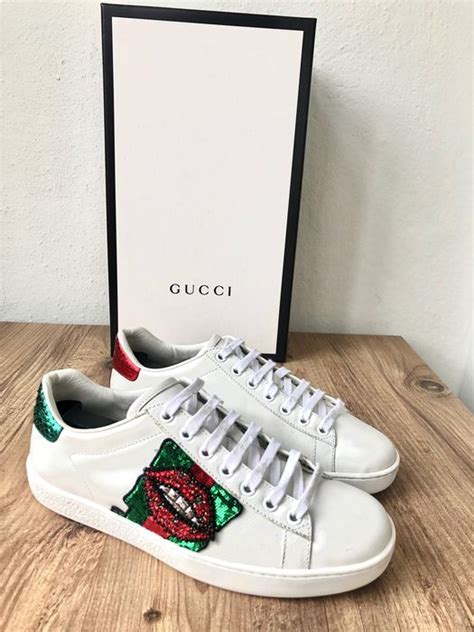 gucci ace sneakers lips|Gucci ace leather sneaker review.